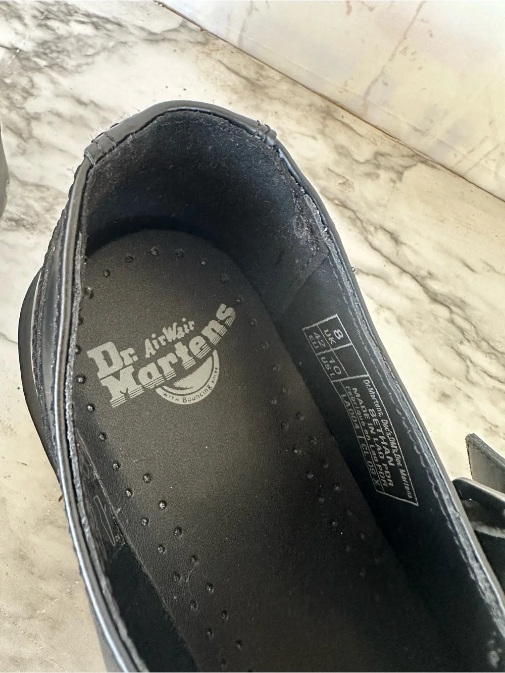 Dr. Martens Bethan Mary Jane Black Sz 10 Women Chunky Goth Y2K Leather Mary Jane